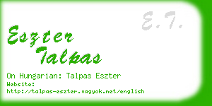 eszter talpas business card